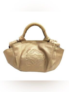 ✨🛍️ Loewe Gold Leather Nappa Aire Handbag